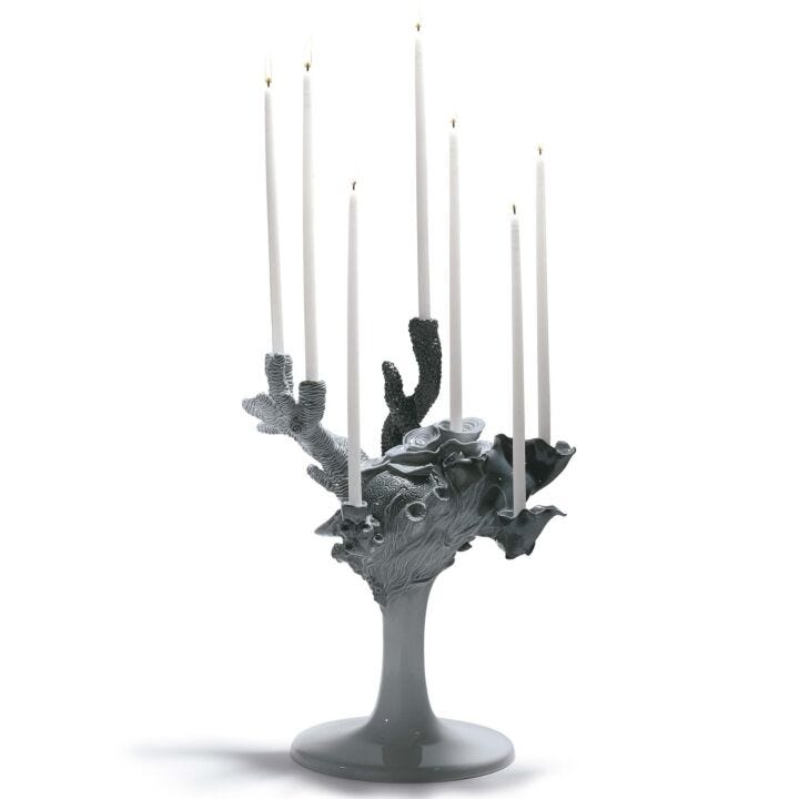 Naturo. -multi candleholder (grey) in Lladró