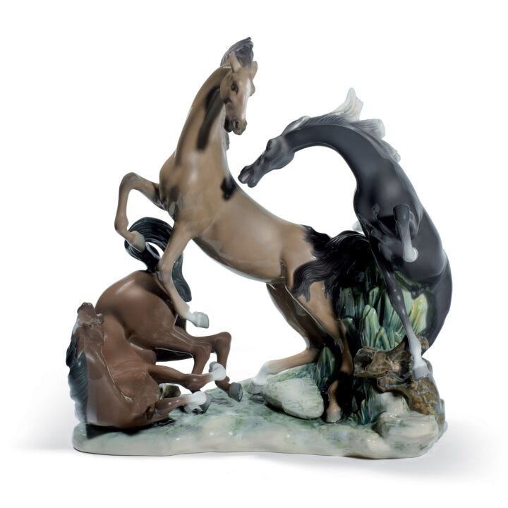 Horses' Group Sculpture in Lladró