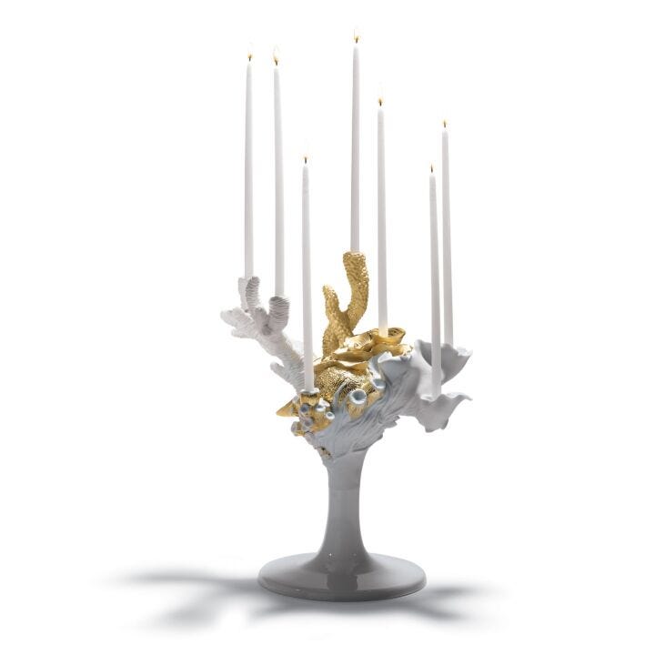 Naturofantastic Candle Holder. Golden Lustre in Lladró