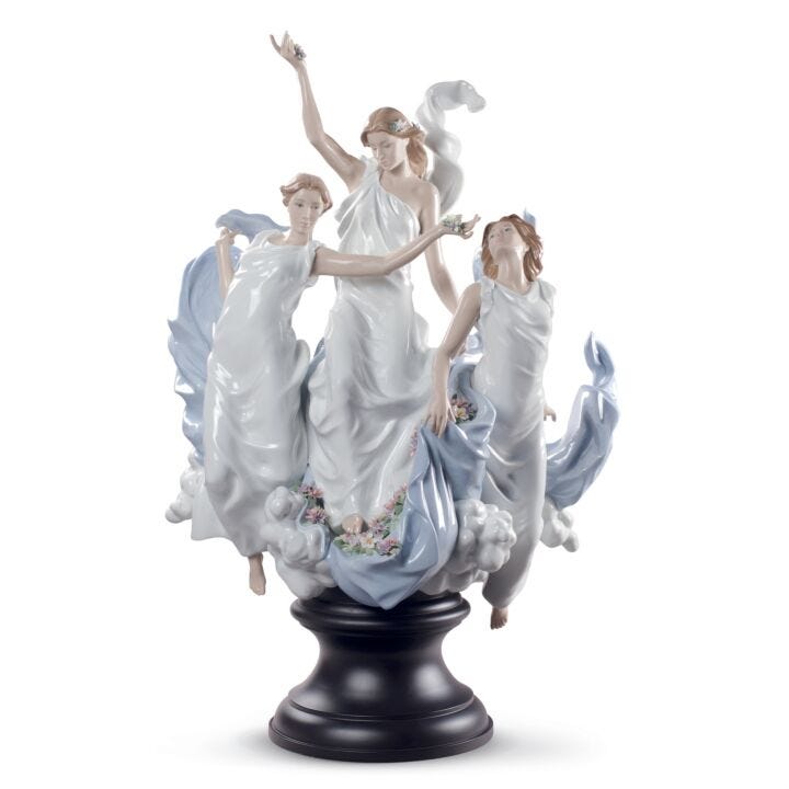 Celebration of Spring Women Sculpture. Limited Edition in Lladró