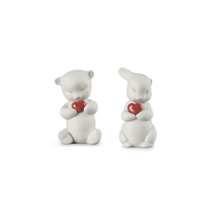 Lovely Bear & Rabbit Set  in Lladró