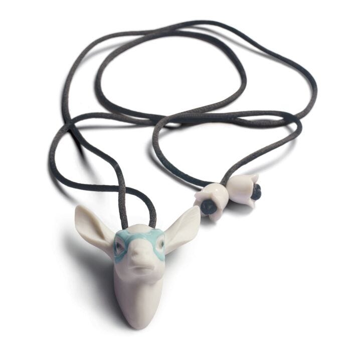 Fawn with Mask Pendant in Lladró