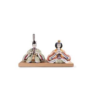 Hina Dolls Sculpture. Green-yellow. Limited Edition in Lladró