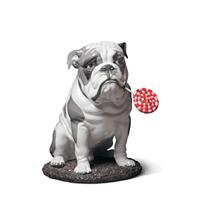 Bulldog with Lollipop Dog Figurine