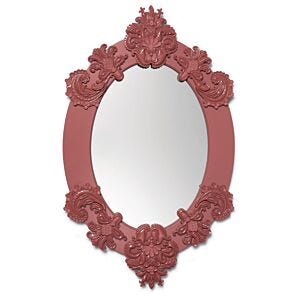 Oval mirror (red)