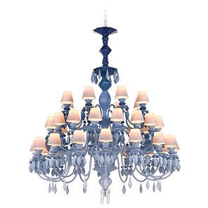 Belle de Nuit 40 Lights Chandelier. Blue (CE/UK)