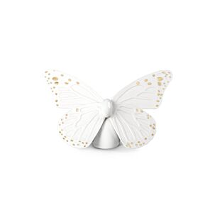 Butterfly Figurine. Golden Luster & White