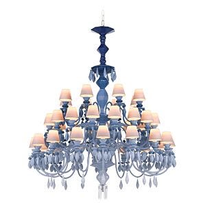 Belle de Nuit 40 Lights Chandelier. Blue (US)