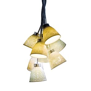 9 Lithophanes braided hanging lamp (US) in Lladró