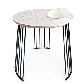 Mesa Momento de hielo. Con bol. Metal negro
