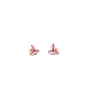 Lola  Stud Earrings. Pink & Red in Lladró
