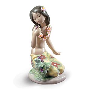 In a Tropical Garden Girl Figurine. Special Edition