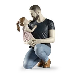 Figurina Tra le braccia di papà in Lladró