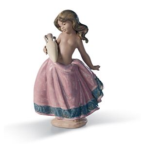 Corinthian Water Girl Figurine. Pink