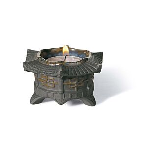 Tea light candle holder (black) in Lladró