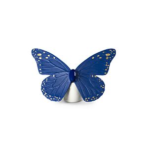 Butterfly Figurine. Golden Luster & Blue