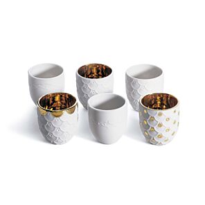 CHINESE DRAGON SET 6 GLASSES