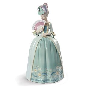 Figurina Donna Baci di porcellana. Azzurro