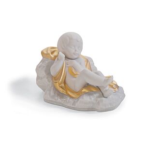Baby Jesus Nativity Figurine. Golden Lustre