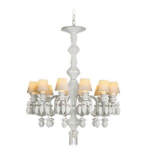Belle de Nuit 12 Lights Chandelier. White (CE/UK/CCC)